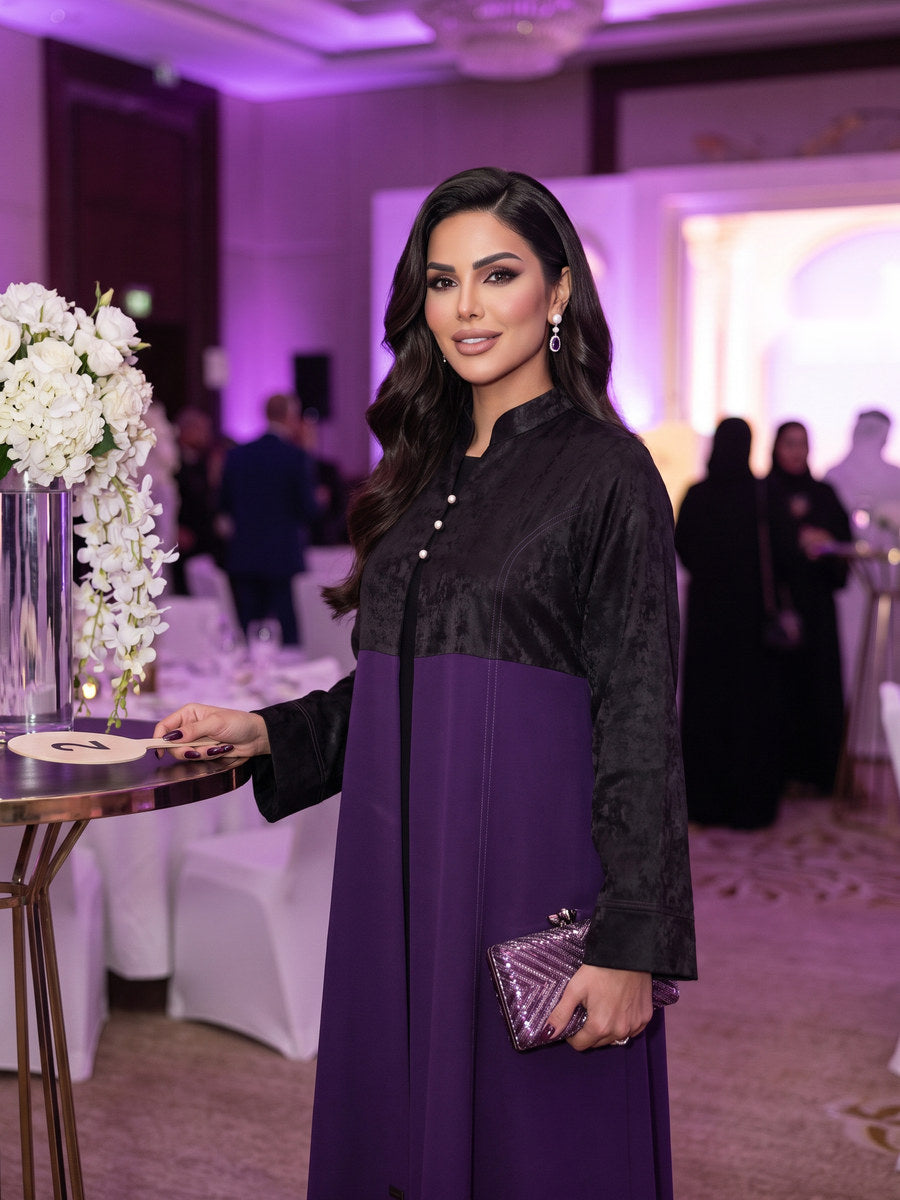 JOUD abaya, Royal Amethyst, The Executive Edit by Diva Atelier