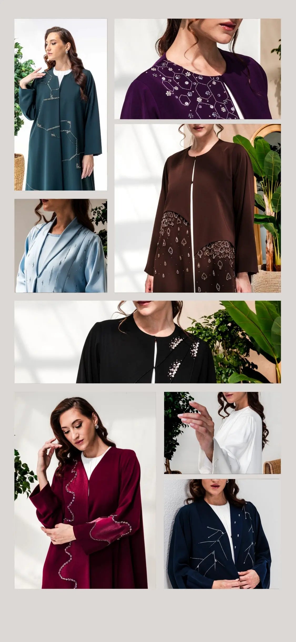 Celestial Couture Collection Collage cover showcasing new range of luxury abayas by Diva Atelier