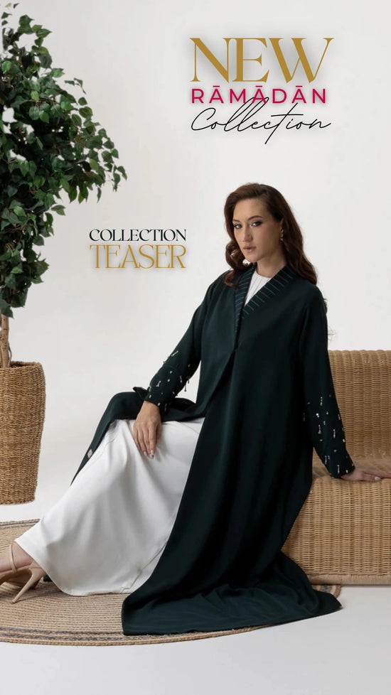 Coverpage for Teaser for Luxury Ramadan 2026 abayas | عبايات فاخرة بتفاصيل راقية ولمسات كريستال — handcrafted, limited edition by Diva Atelier.