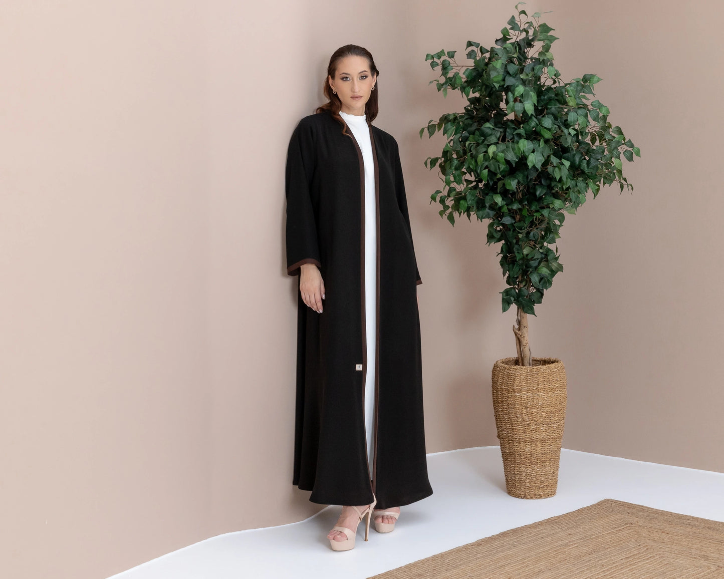RUSMA Umber Trim modern luxury modest wear editorial image by Diva Atelier