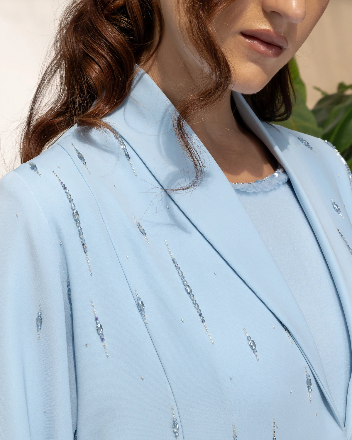 RUWAIYA Arctic Crystal Luxe couture crystal detailing inspired by falling stardust elegance