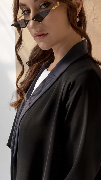 RAWAN Grey & Black Abaya