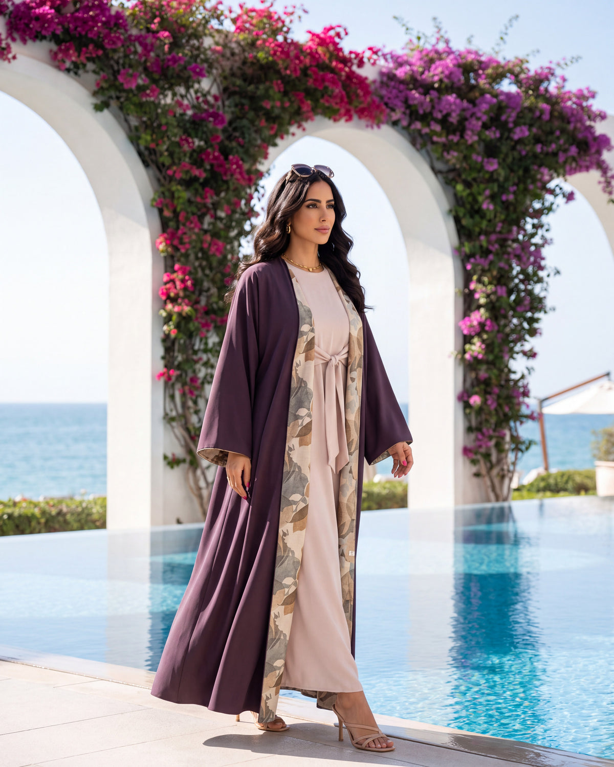 Hanan reversible abaya, The Resort Edit