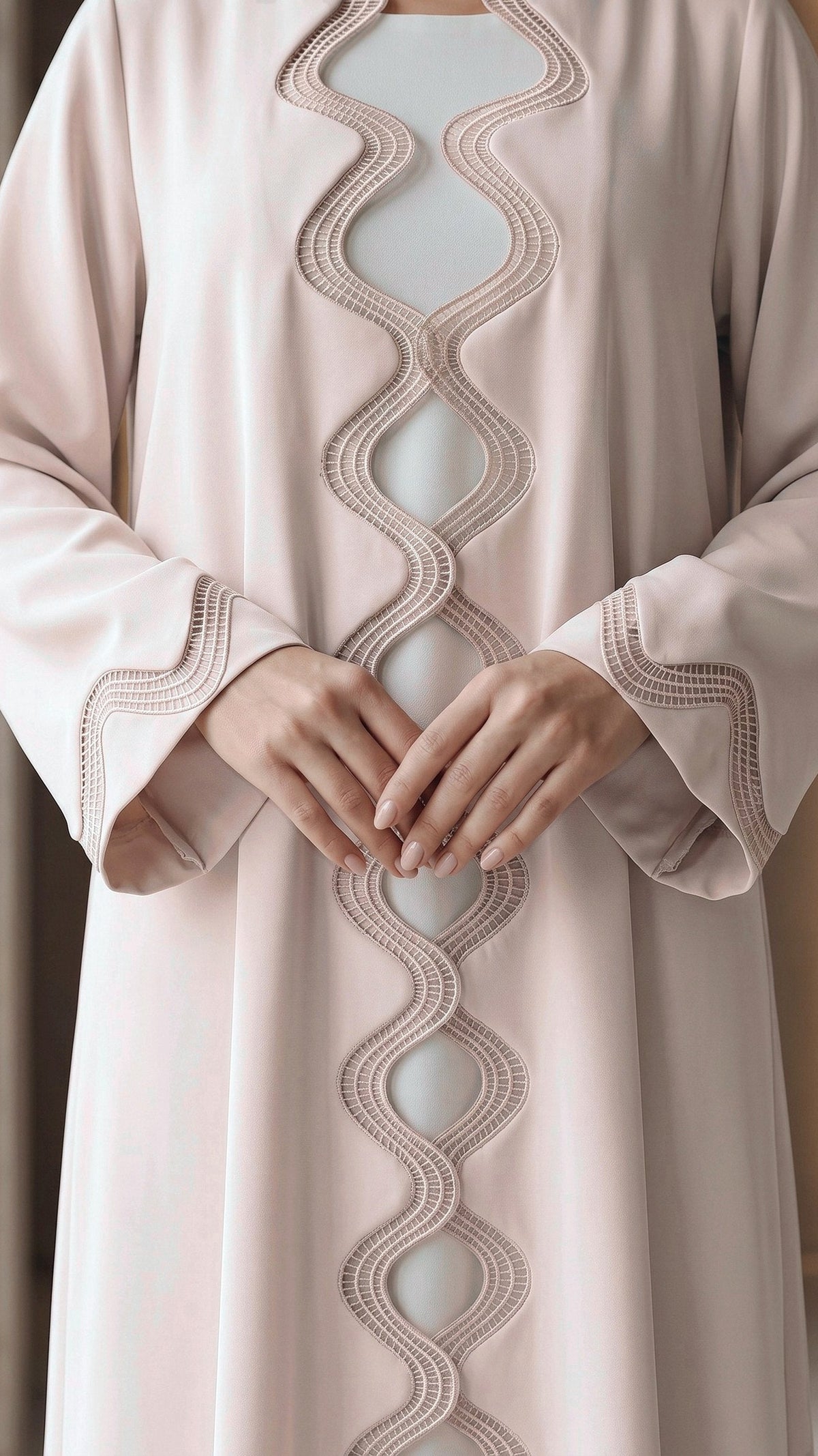 GHADEER wave embroidery at the cuff