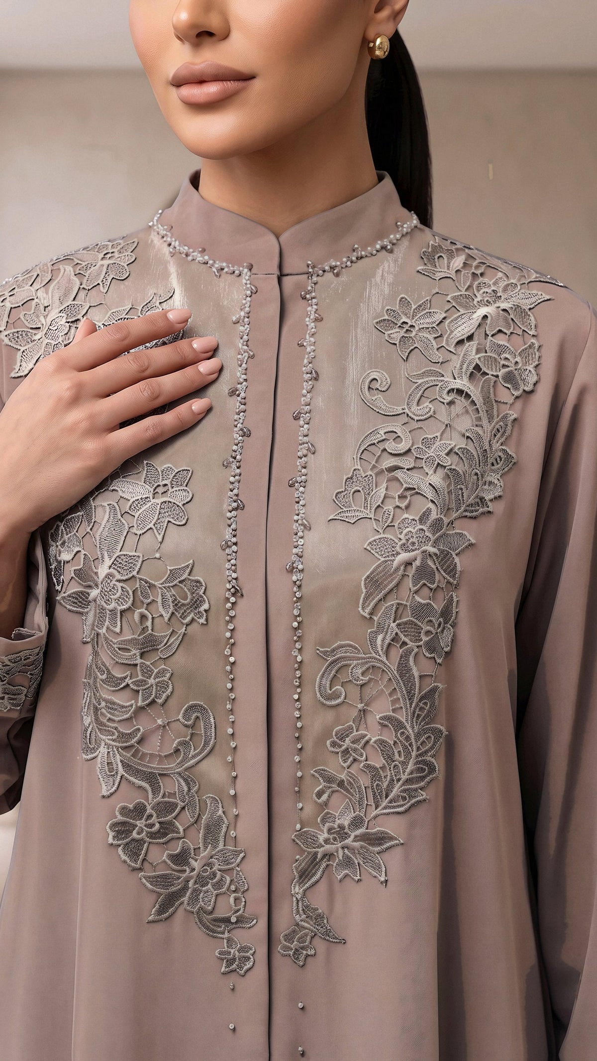RAHAF tone-on-tone lace close-up