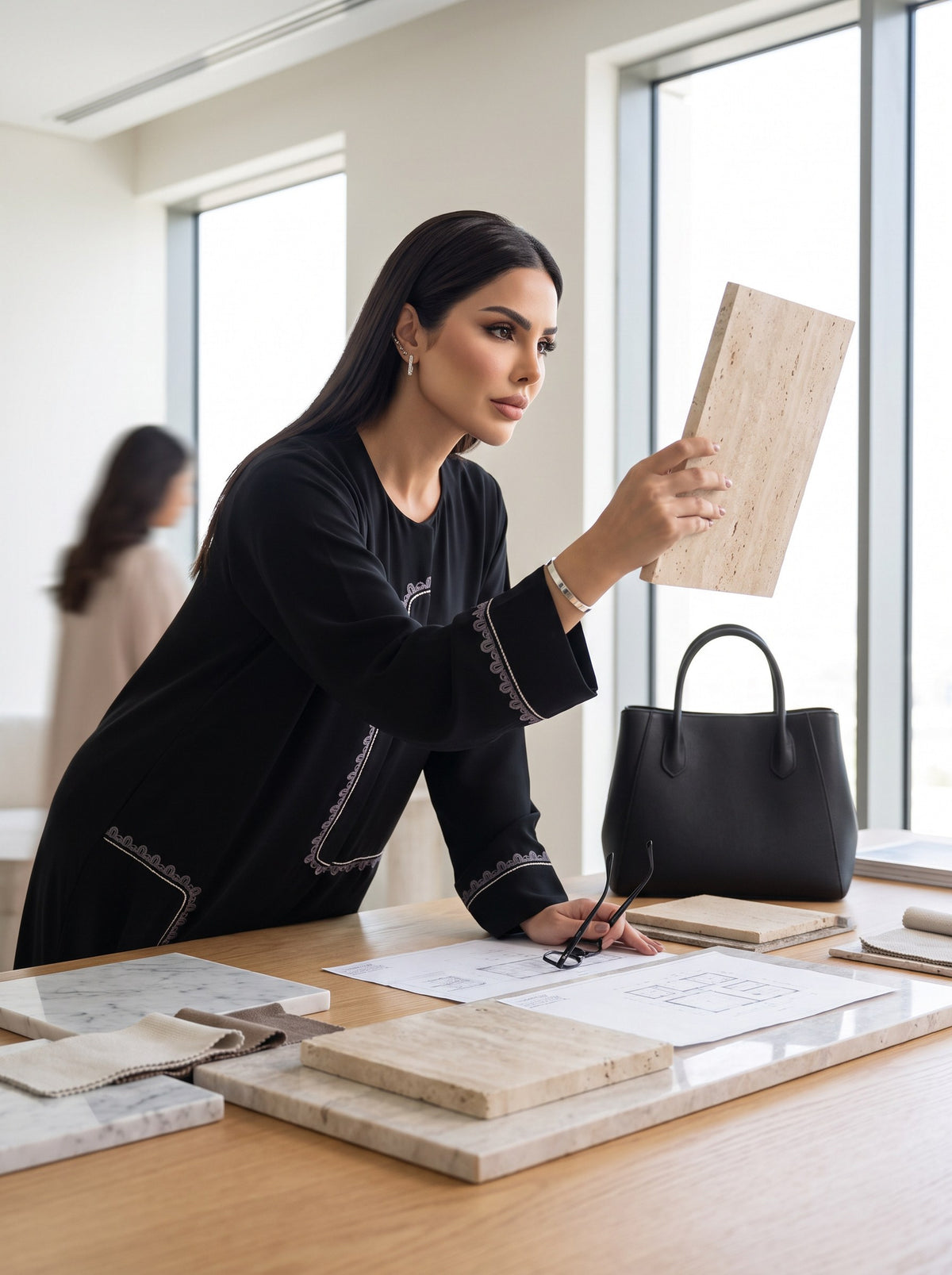 RETAJ abaya in a design studio