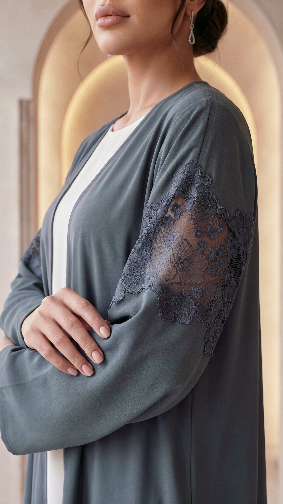 SADEEM lace sleeve detail