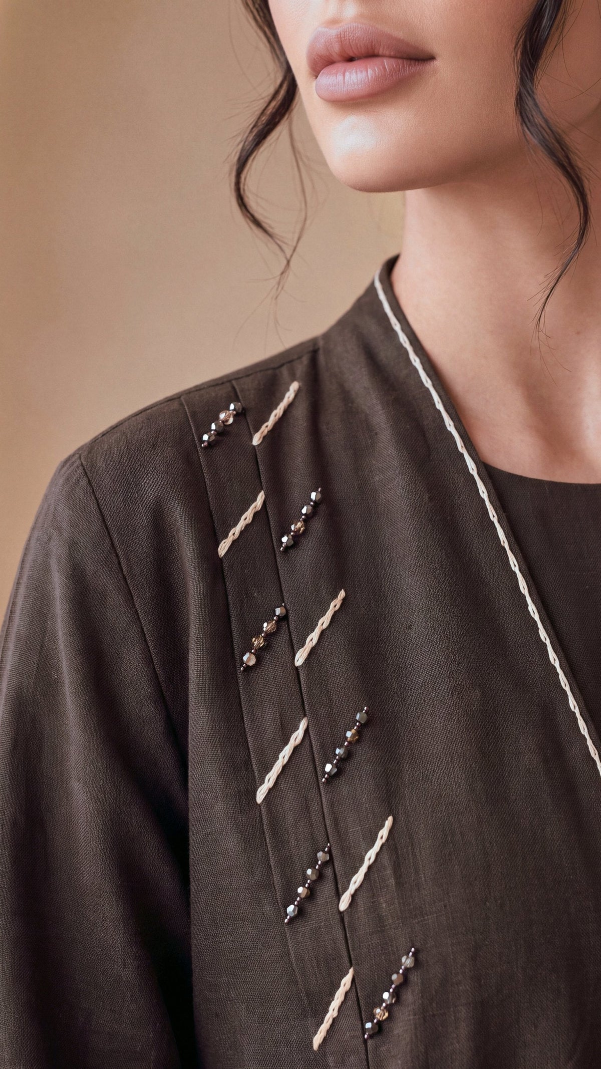 SIDRA embroidered neckline close-up