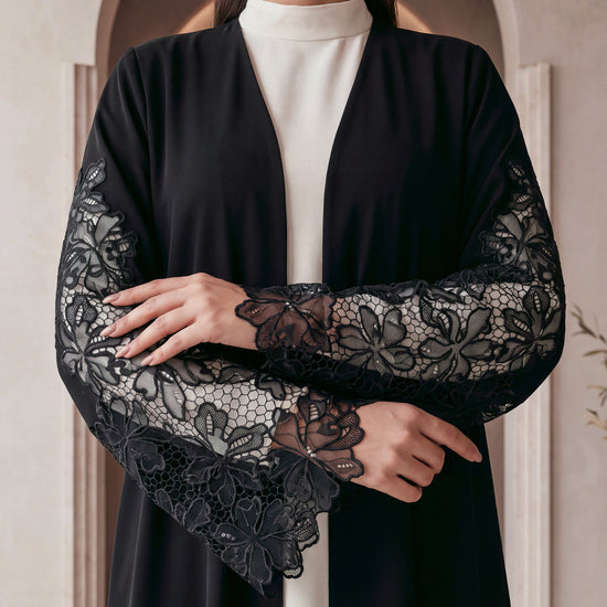 DALAL floral lace sleeve detail