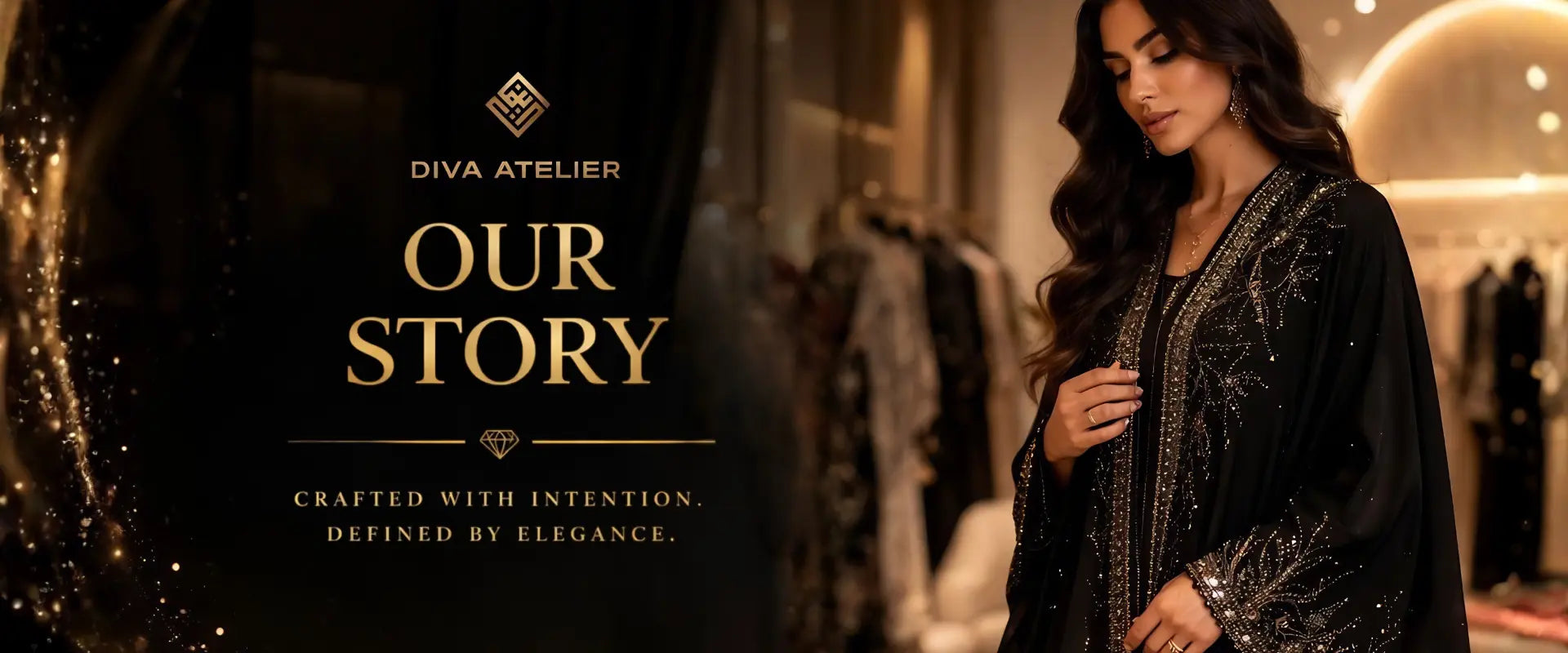Our Story by Diva Atelier Luxury Abaya House defined by craftsmanship and modern elegance