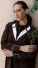 NAZRA Espresso Bianco Abaya by Diva Atelier