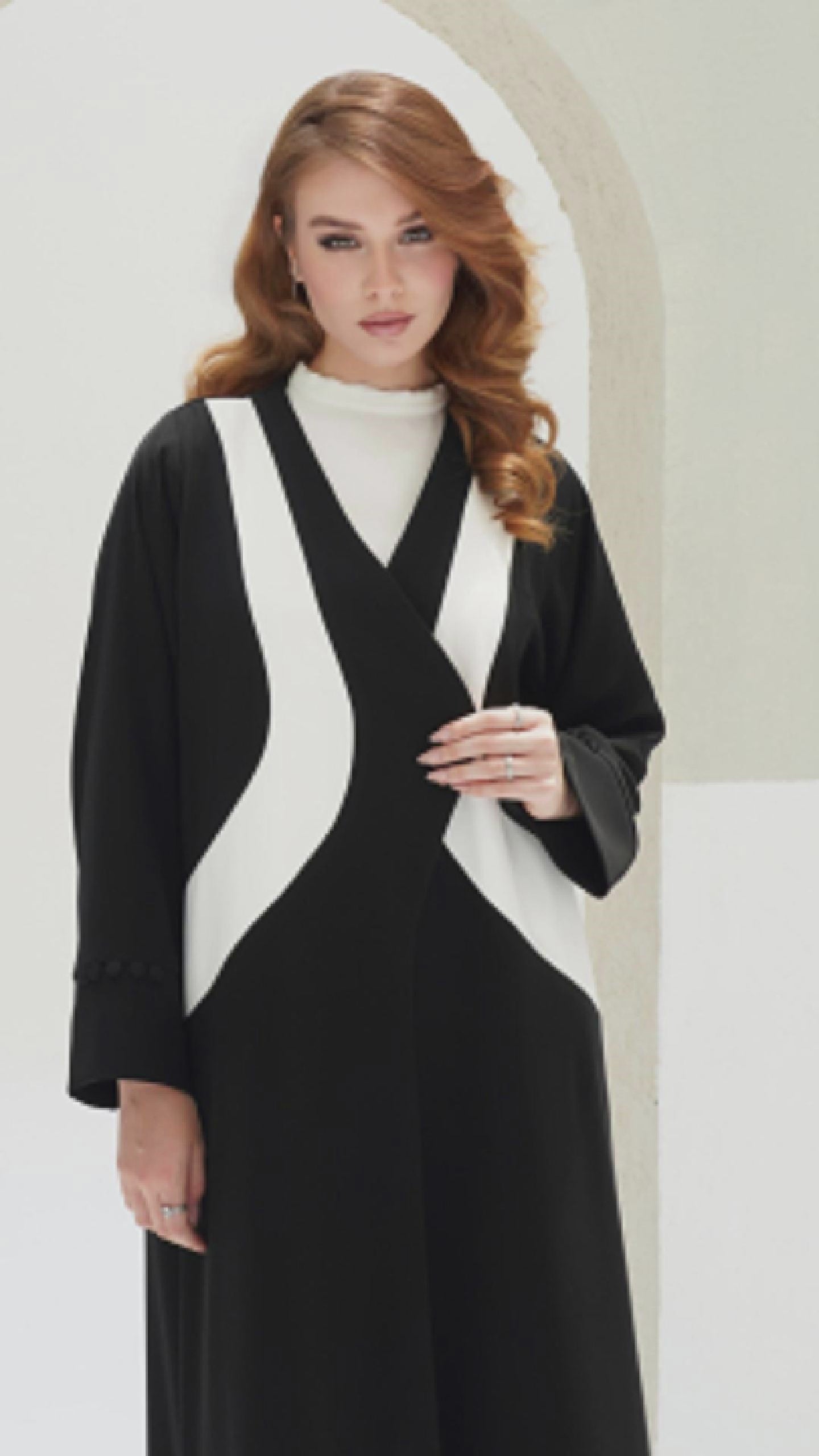 NOURINE | Noir Muse Monochrome luxury abaya Video