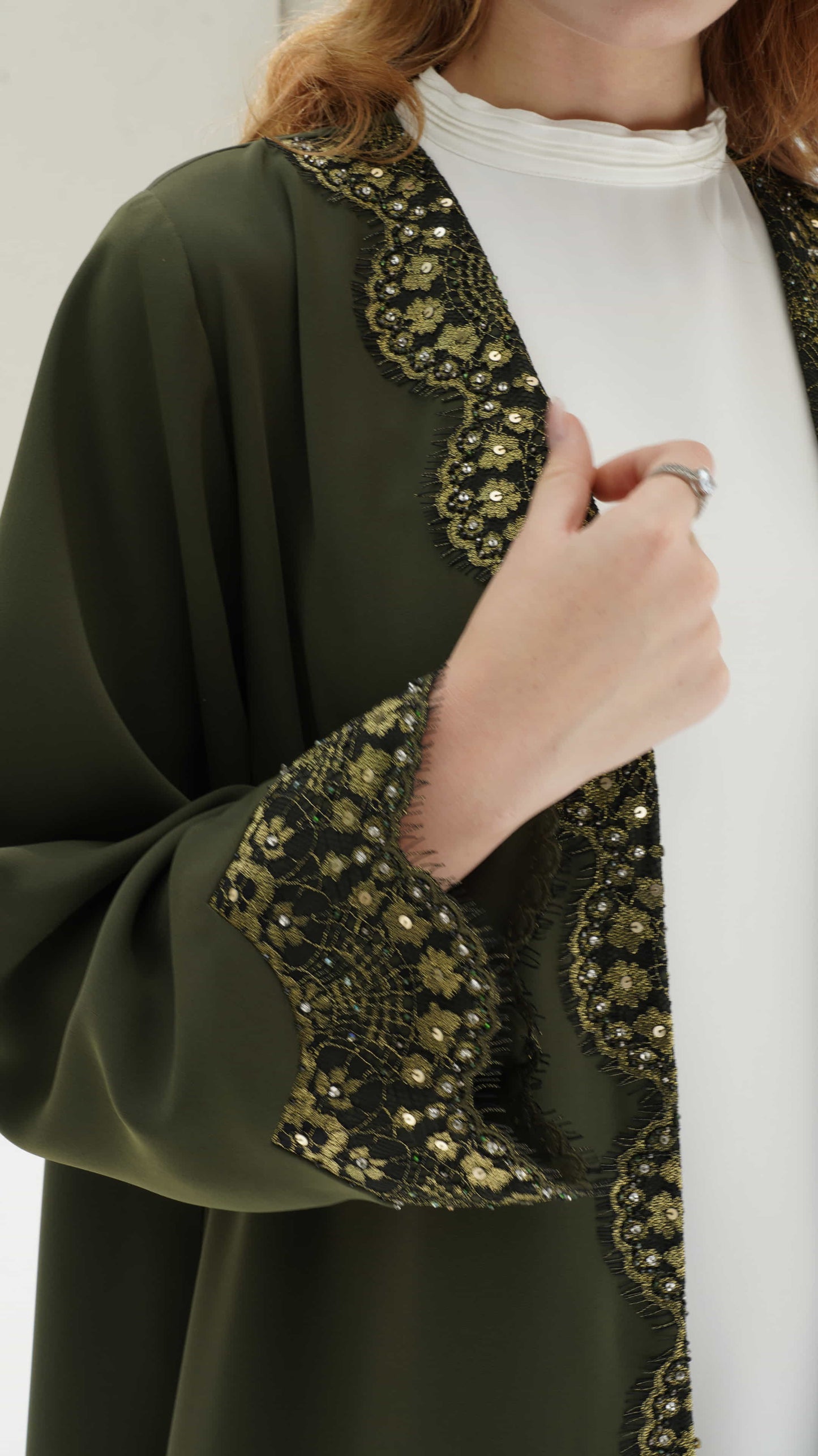 FARIDA | Imperial Olive Elegant olive abaya  Video